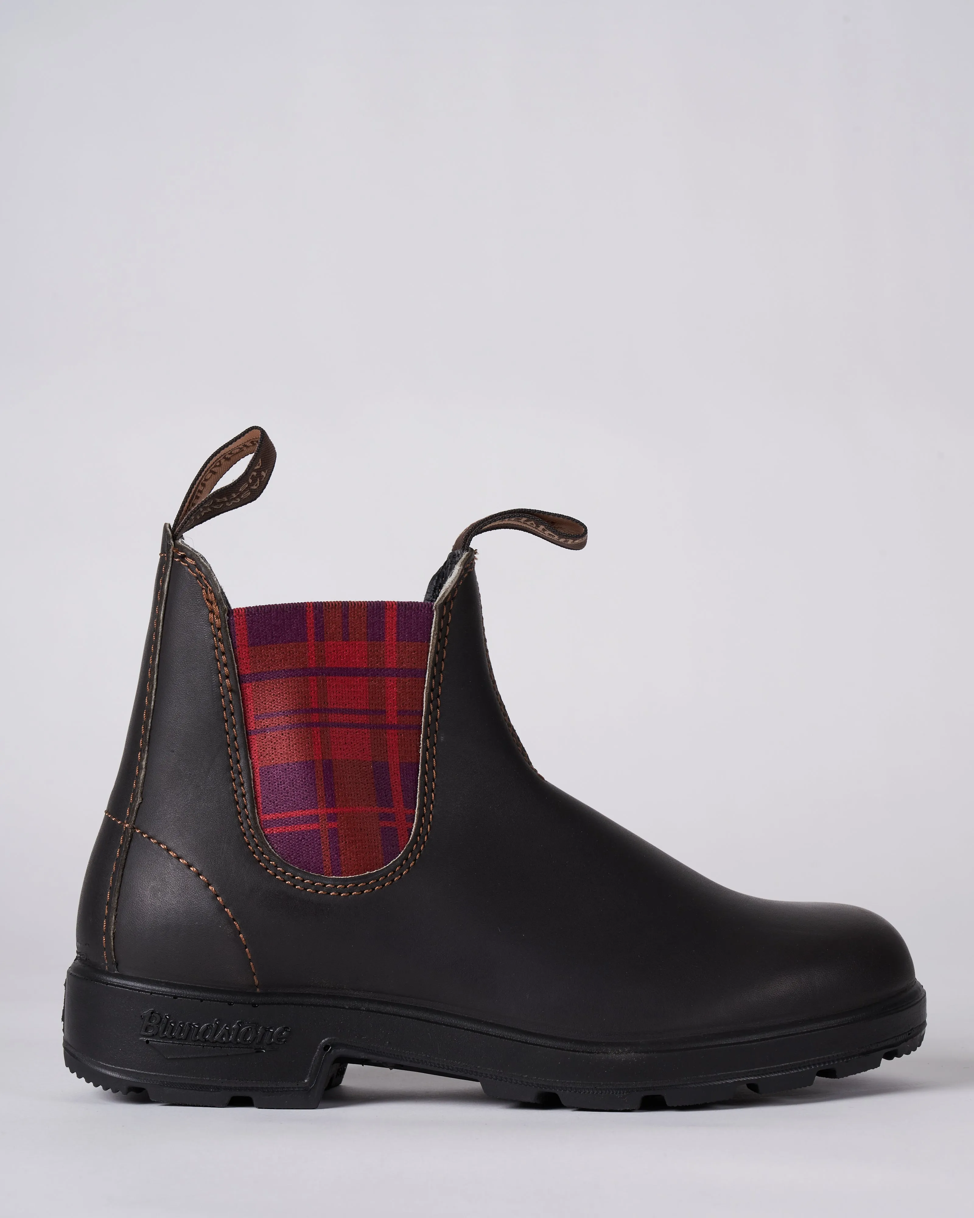 2100 stout leather boot/burgundy tartan insert