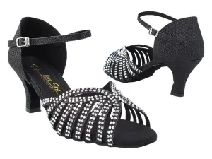 2859Bling Black Glitter Satin