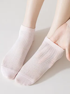 6 Pairs Women Summer Casual Breathable Short Socks