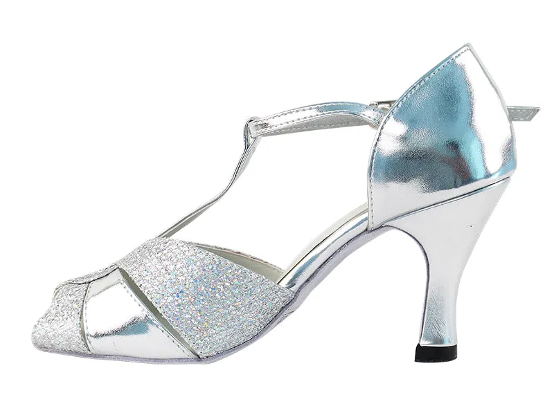 6006 Silver Leather & Silver Sparklenet