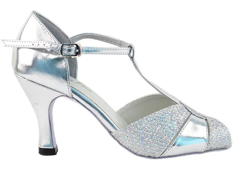 6006 Silver Leather & Silver Sparklenet