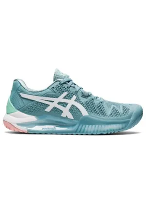 Asics Gel Resolution 8 Smoke Blue/White Women's Tennis Shoes - 2022 NEW ARRIVAL