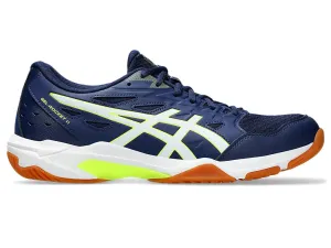 Asics Men's GEL-ROCKET 11 Indoor Shoes in Blue Expanse/Safety Yellow
