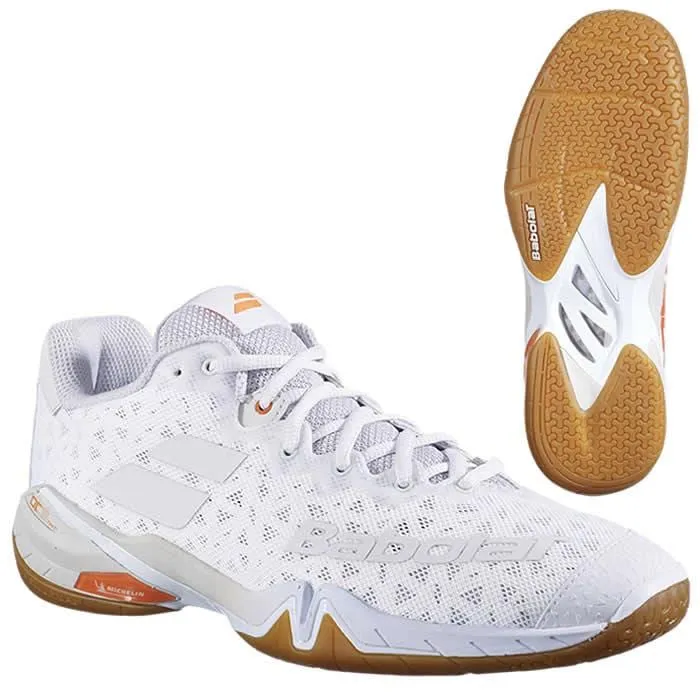 Babolat Shadow Tour Badminton Shoes - White / Light Grey