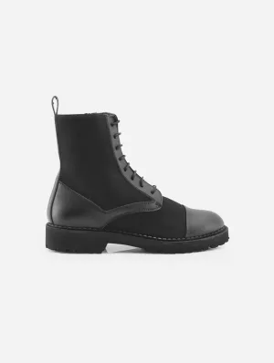 Bettina Vegan Leather & Suede Boots | Black
