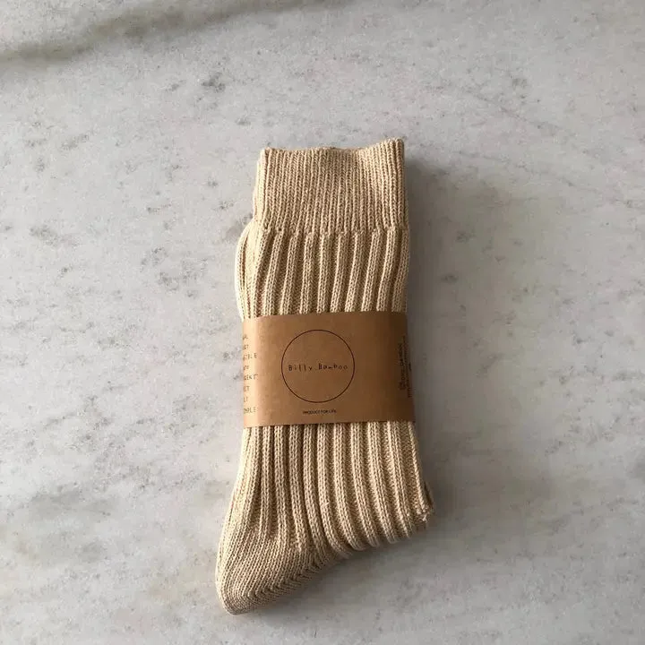 billy bamboo / ribbed cotton high socks