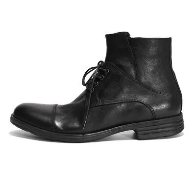 British style retro colored handmade shoes leather martin boots