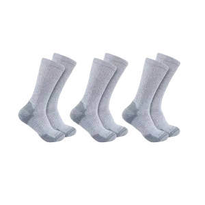 Carhartt Cotton Blend Crew Sock 3 pack - SC6203M GRY