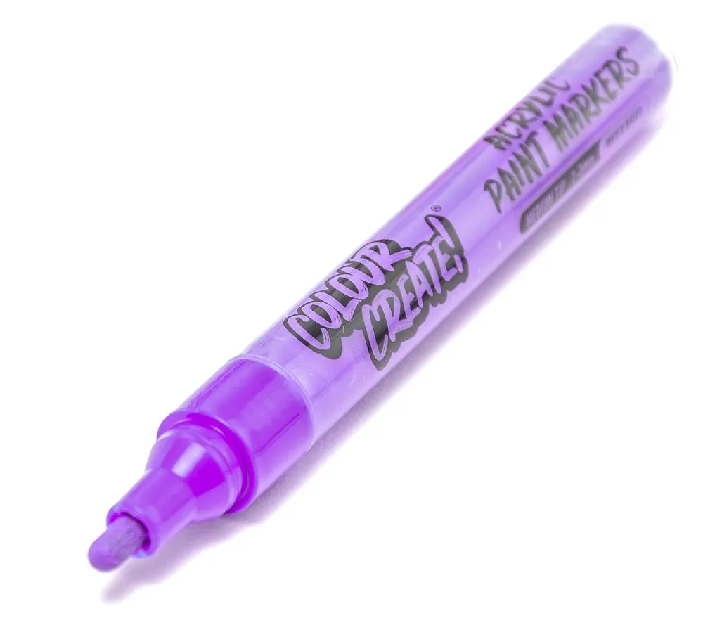 Colour Create Acrylic Paint Marker Thin Medium Pens - 12 Pack / 40 Pack