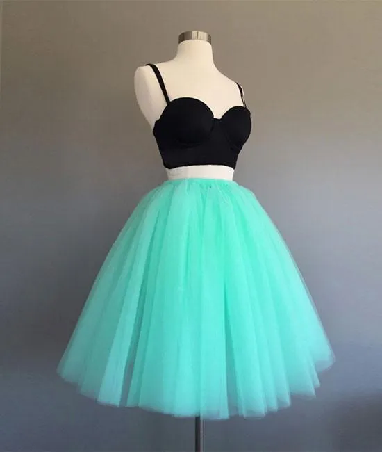 CUTE TWO PIECES MINT GREEN SHORT PROM DRESS, HOMECOMING DRESS