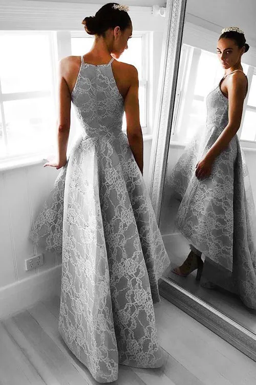 Fabulous High Low A-line Spaghetti Straps Tulle Prom Dresses Evening Dress, SP398
