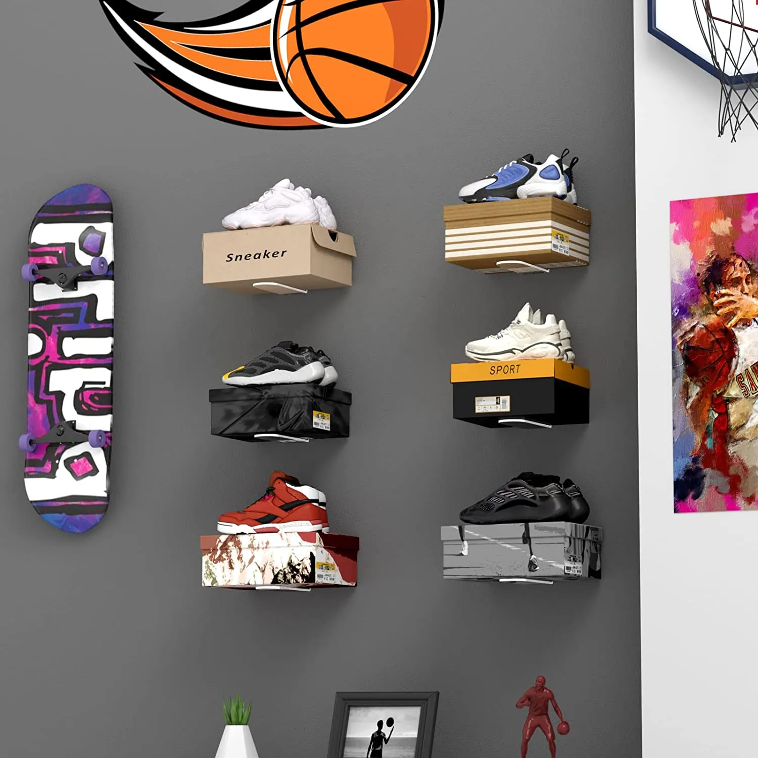 Floating Sneaker & Shoe Display Mounts by EZB