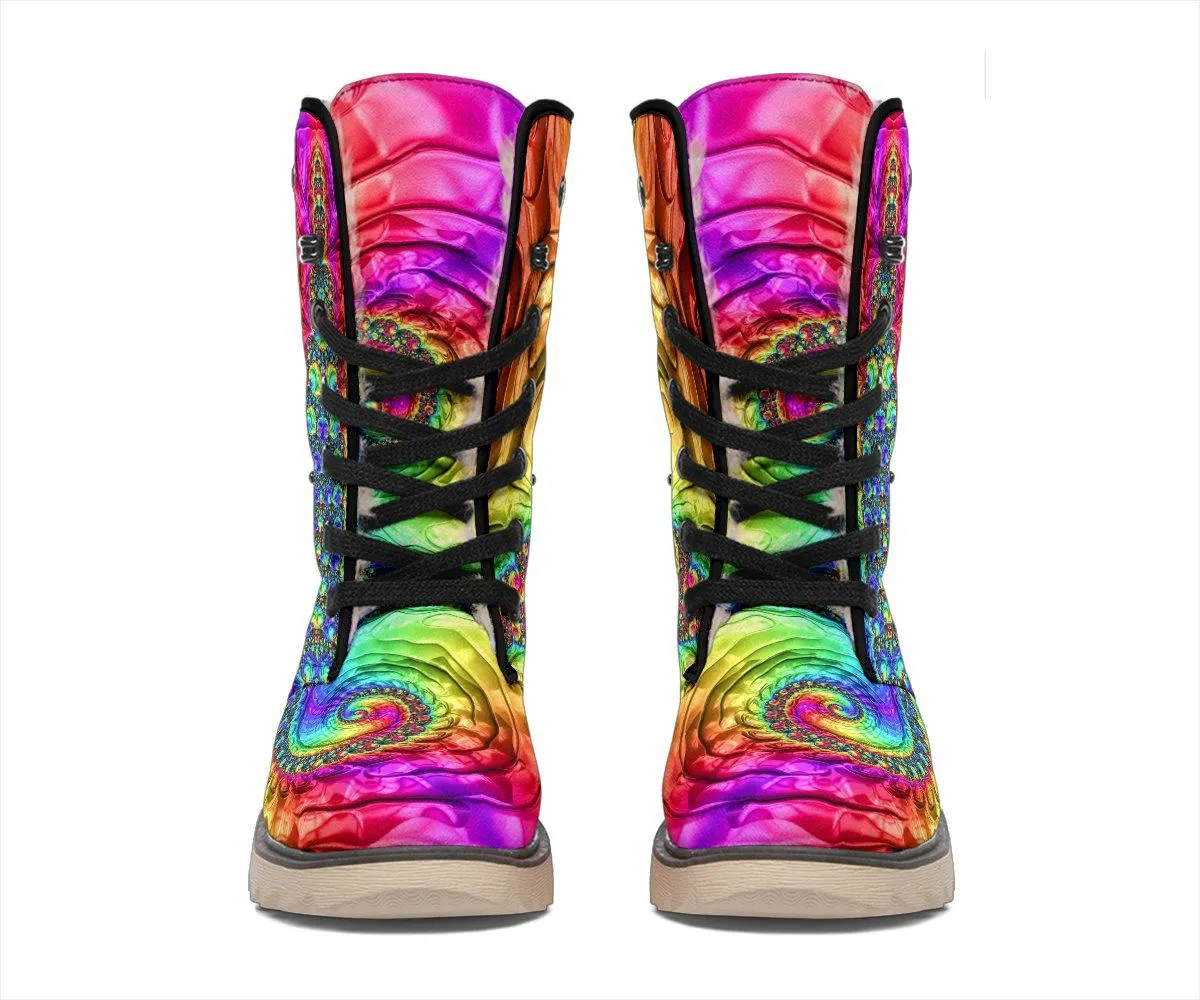 Happy Rainbow Polar Boots