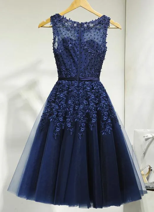 High Quality Tulle Knee Length Party Dress, Cute Homecoming Dress, Short Prom Dresses