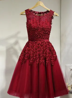 High Quality Tulle Knee Length Party Dress, Cute Homecoming Dress, Short Prom Dresses