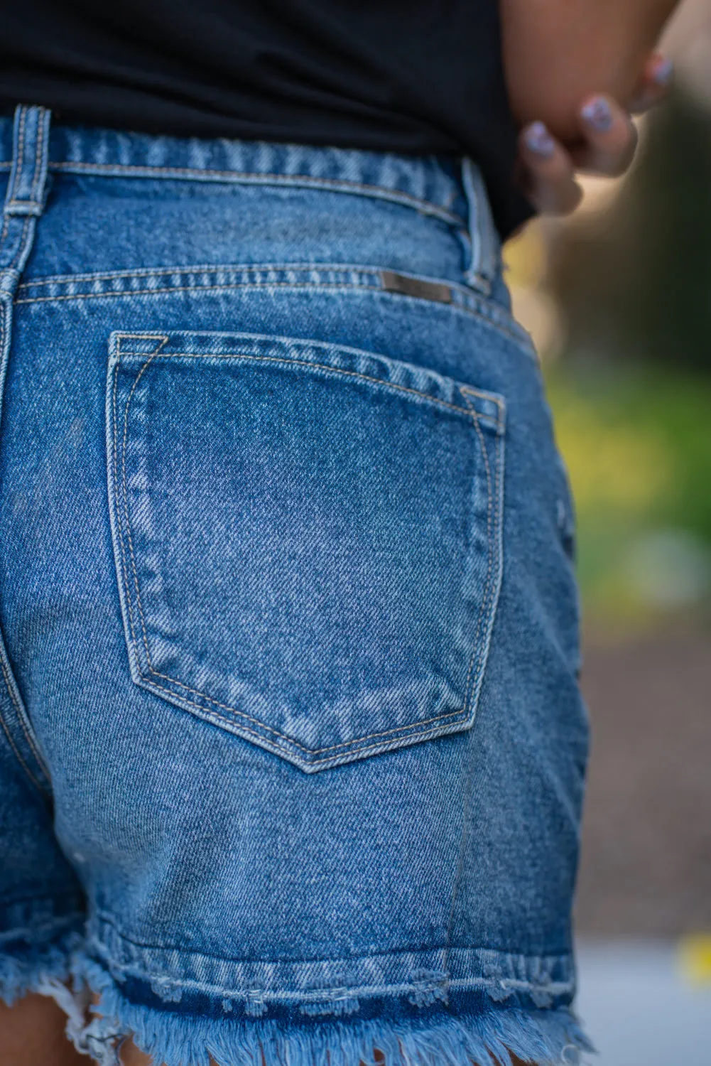 High Rise Boyfriend Fly Shorts