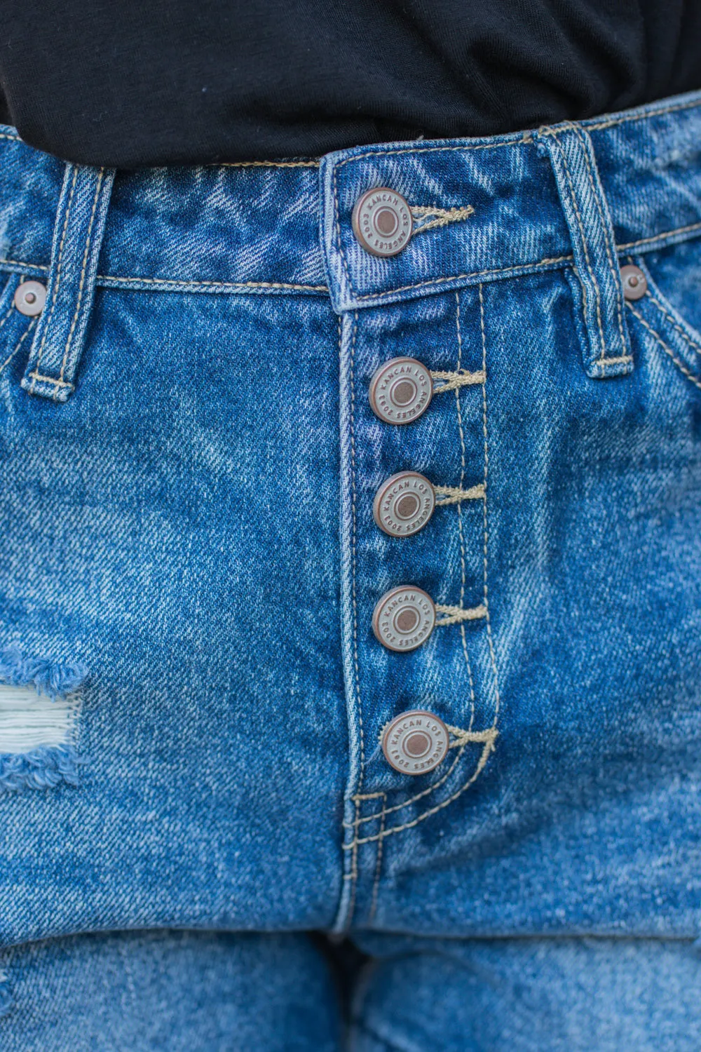 High Rise Boyfriend Fly Shorts