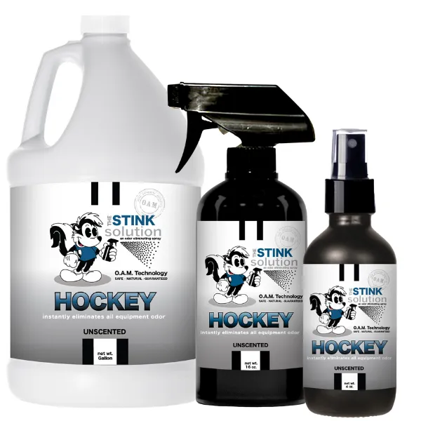 Hockey Odor Eliminating Spray in Gallon, 16 oz. and 4 oz Bundle