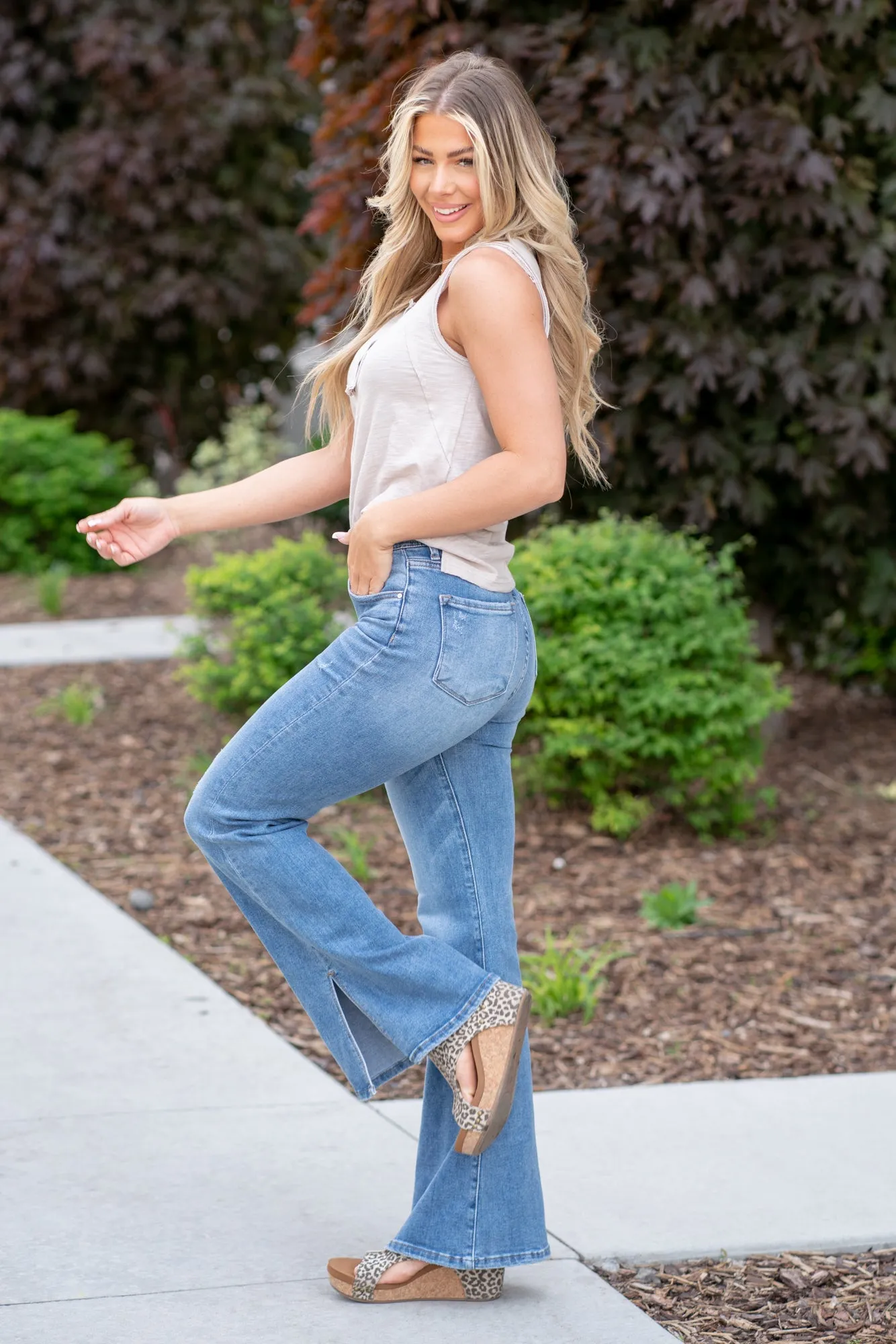 Isabella High Rise Pull On Flare