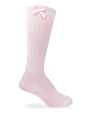Jefferies 1pk Pointelle Bow Knee High Socks