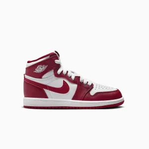 Kid's Air Jordan 1 Retro OG "White Team Red" Pre School
