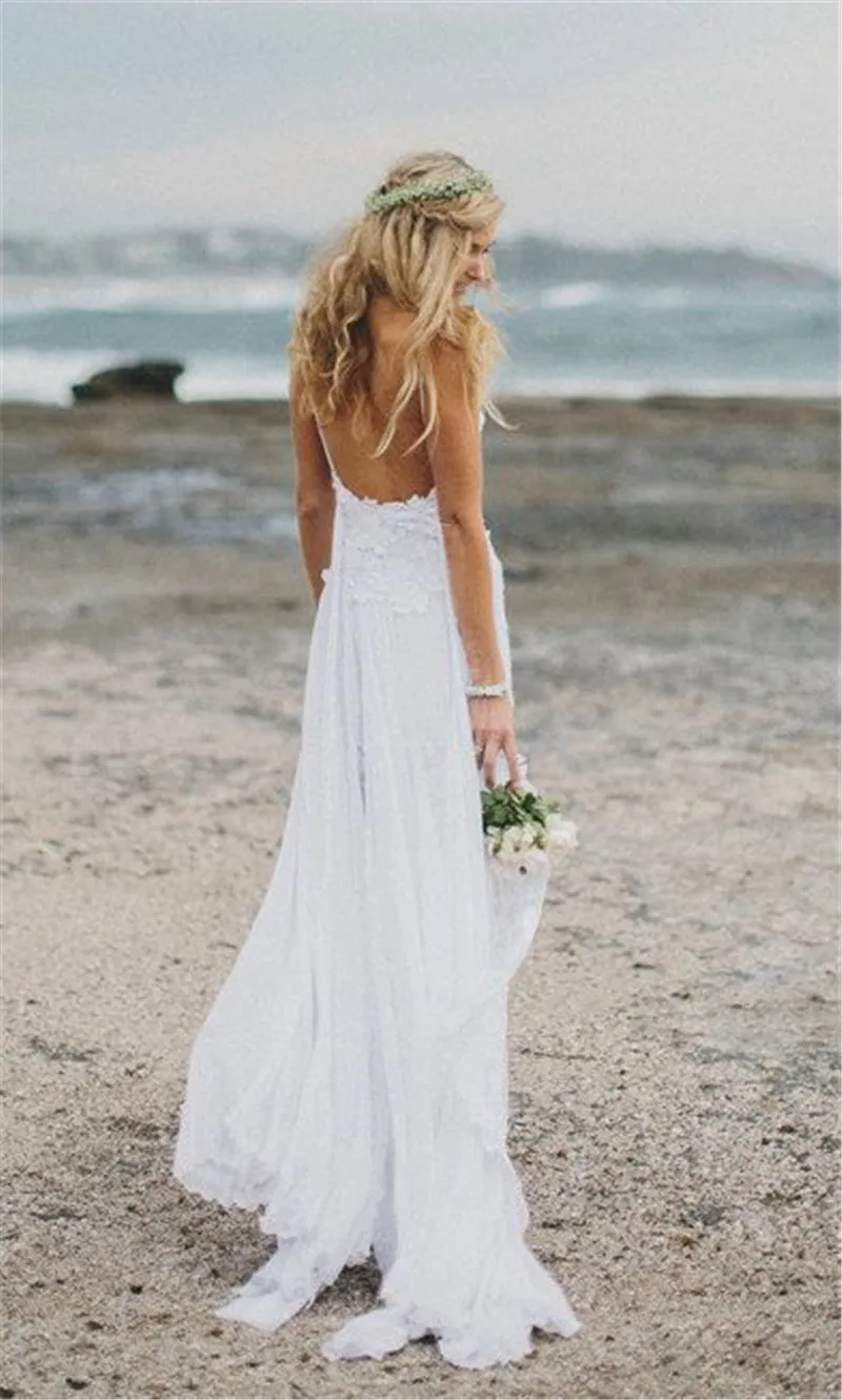 Lace wedding dress,sexy white bridal gown
