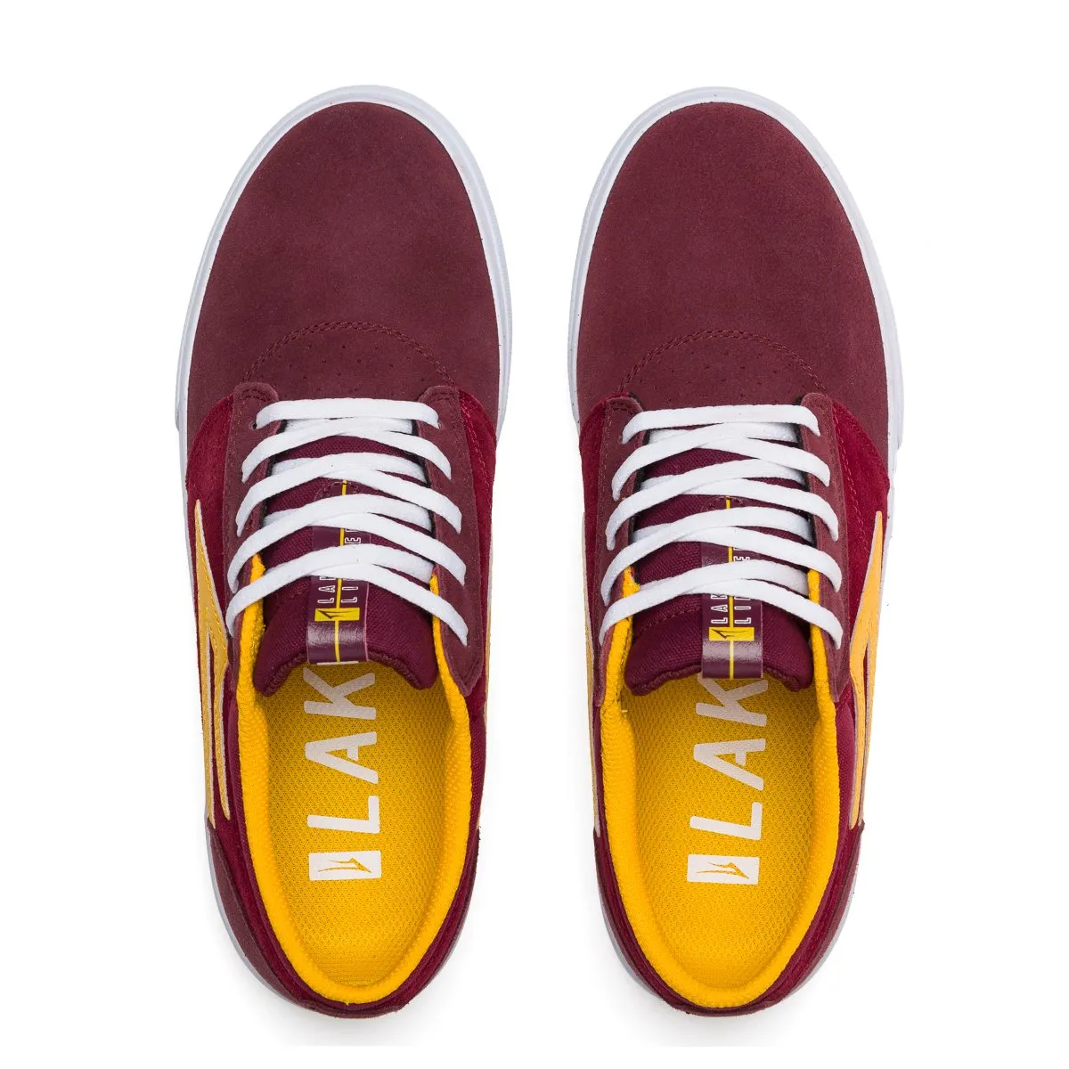 LAKAI SKATE SHOES: GRIFFIN. Burgundy/Cardinal Suede. Size 7.
