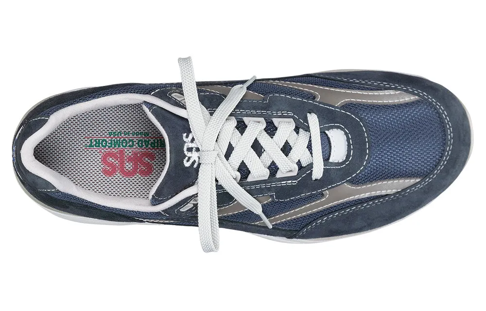 Men's Journey Mesh Lace Up Sneaker in Blue