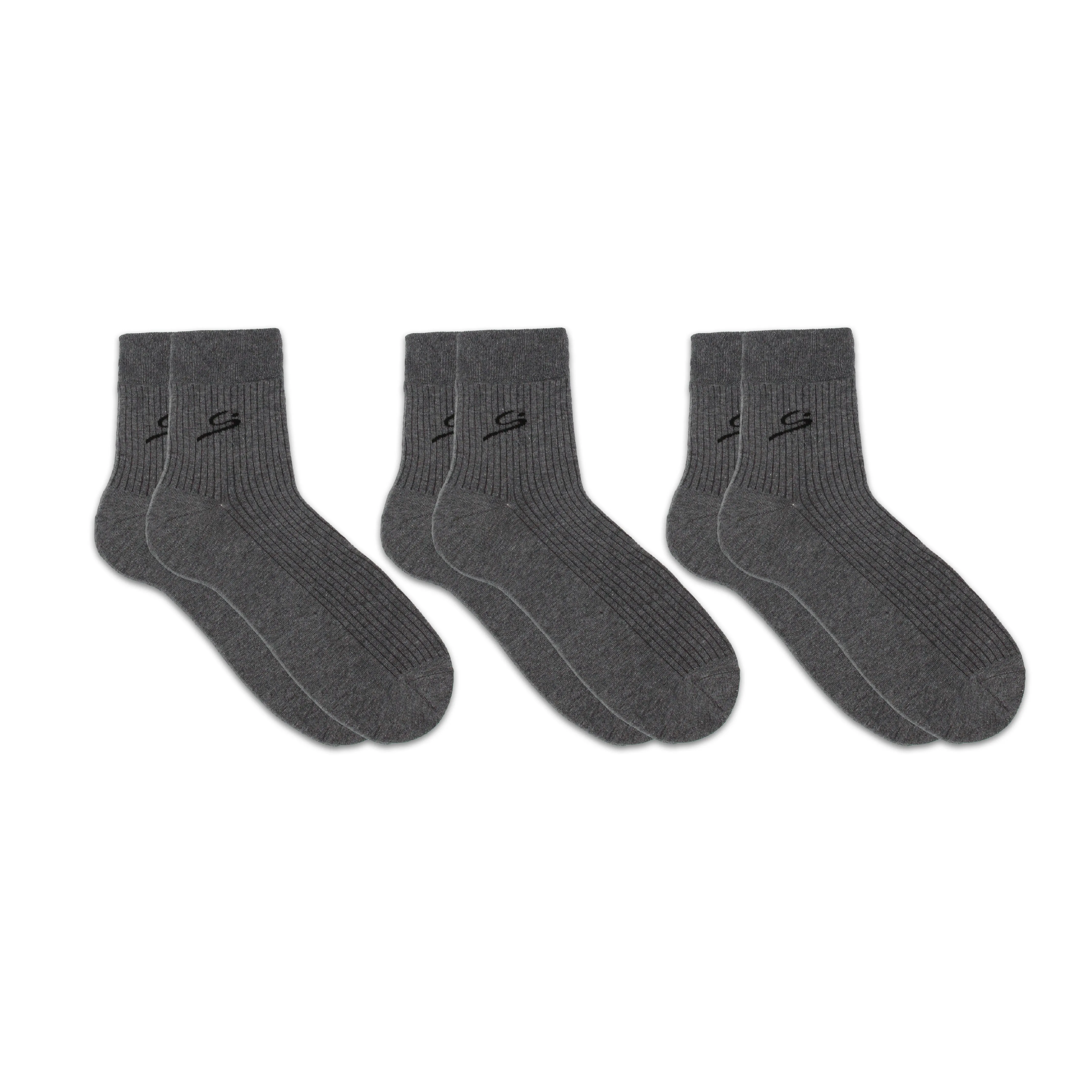 Men's Ribbed Crew Sock 3-Pack