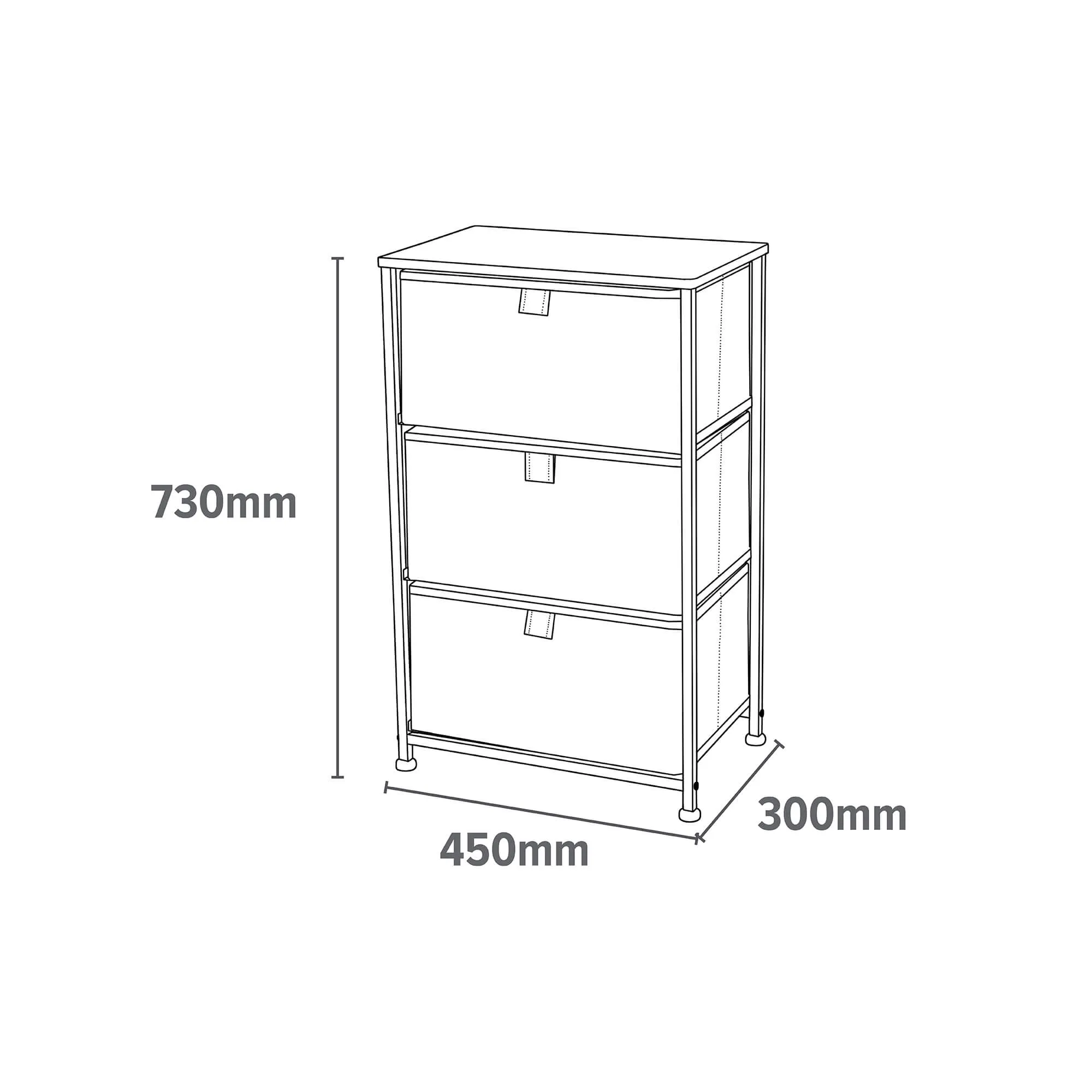 Montessori Unicorn Toy Storage with Drawers | Children's Bedside Table | 73 x 45 x 30cm