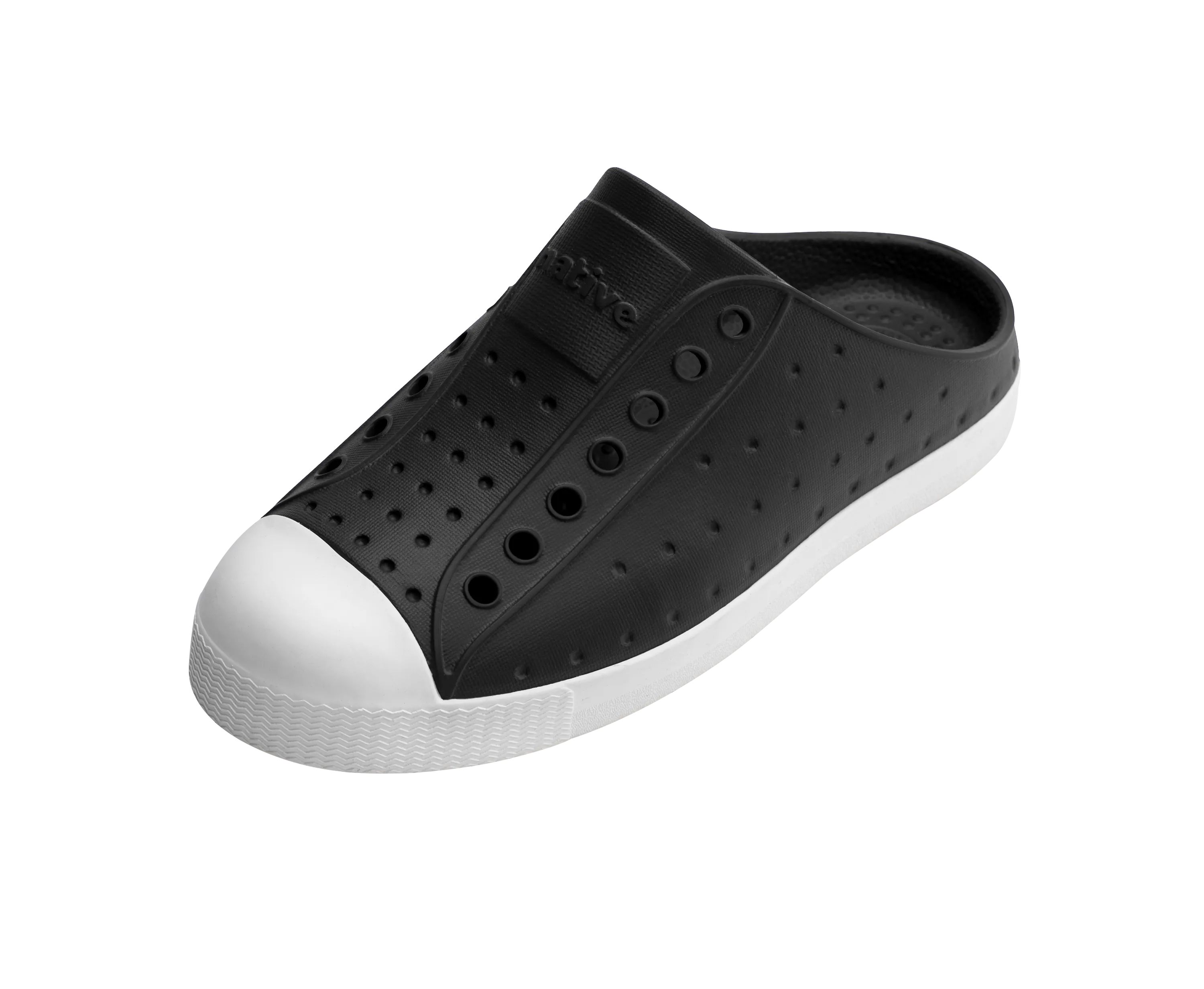 Native Jefferson Clog Kids - Jiffy Black / Shell White