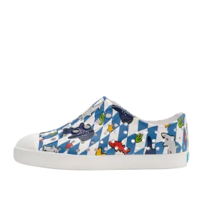 Native Jefferson Print Shoes - Shell White / Shell White / Shark Grid