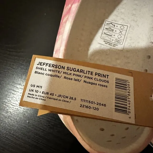 Native Men’s Jefferson Sugarlite Water Shoes 11 NWT Shell White Milk Pink Clouds