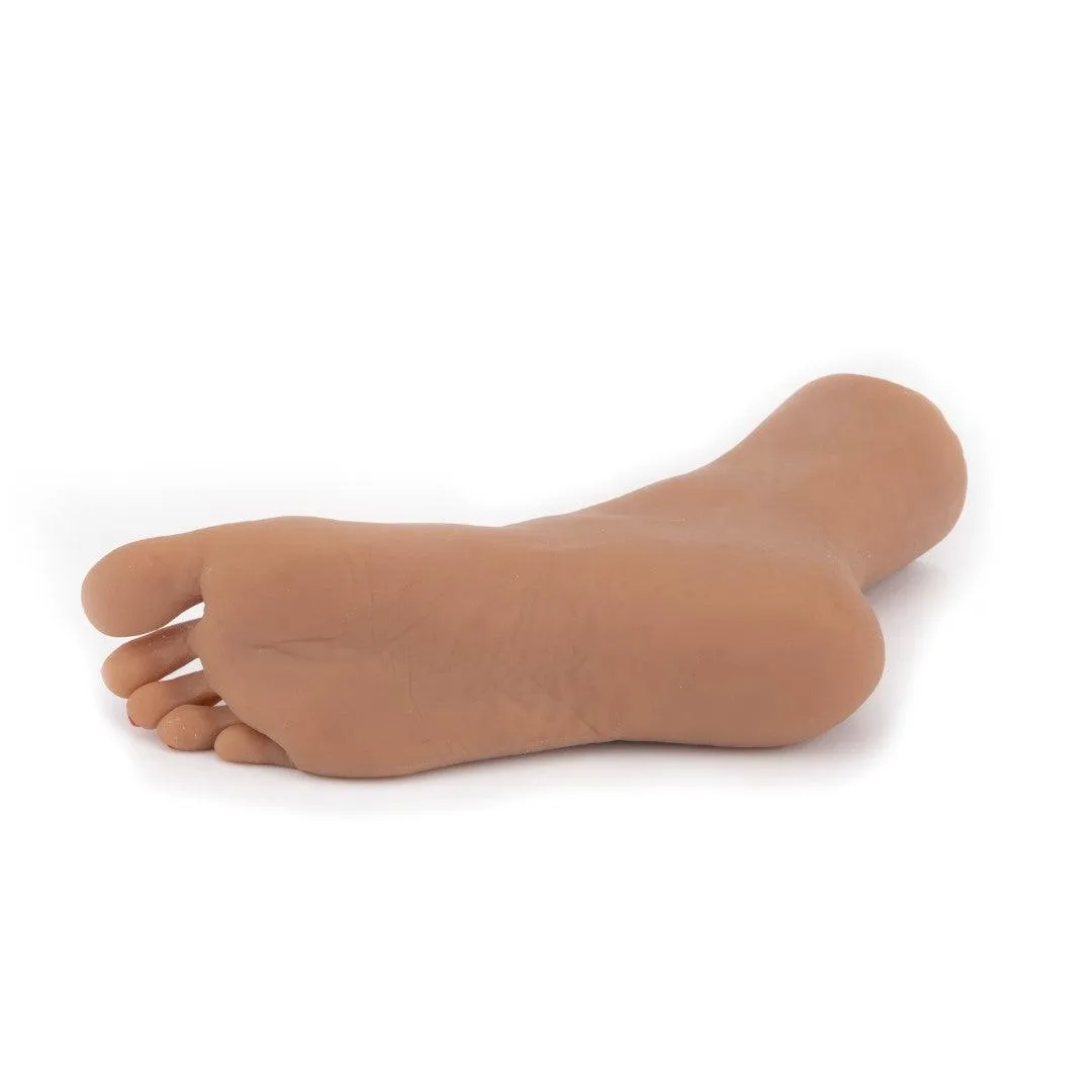 Neojoy Emma Right Foot Fetish - Internal Skeleton & Toenails - 0.55 kg - Brown
