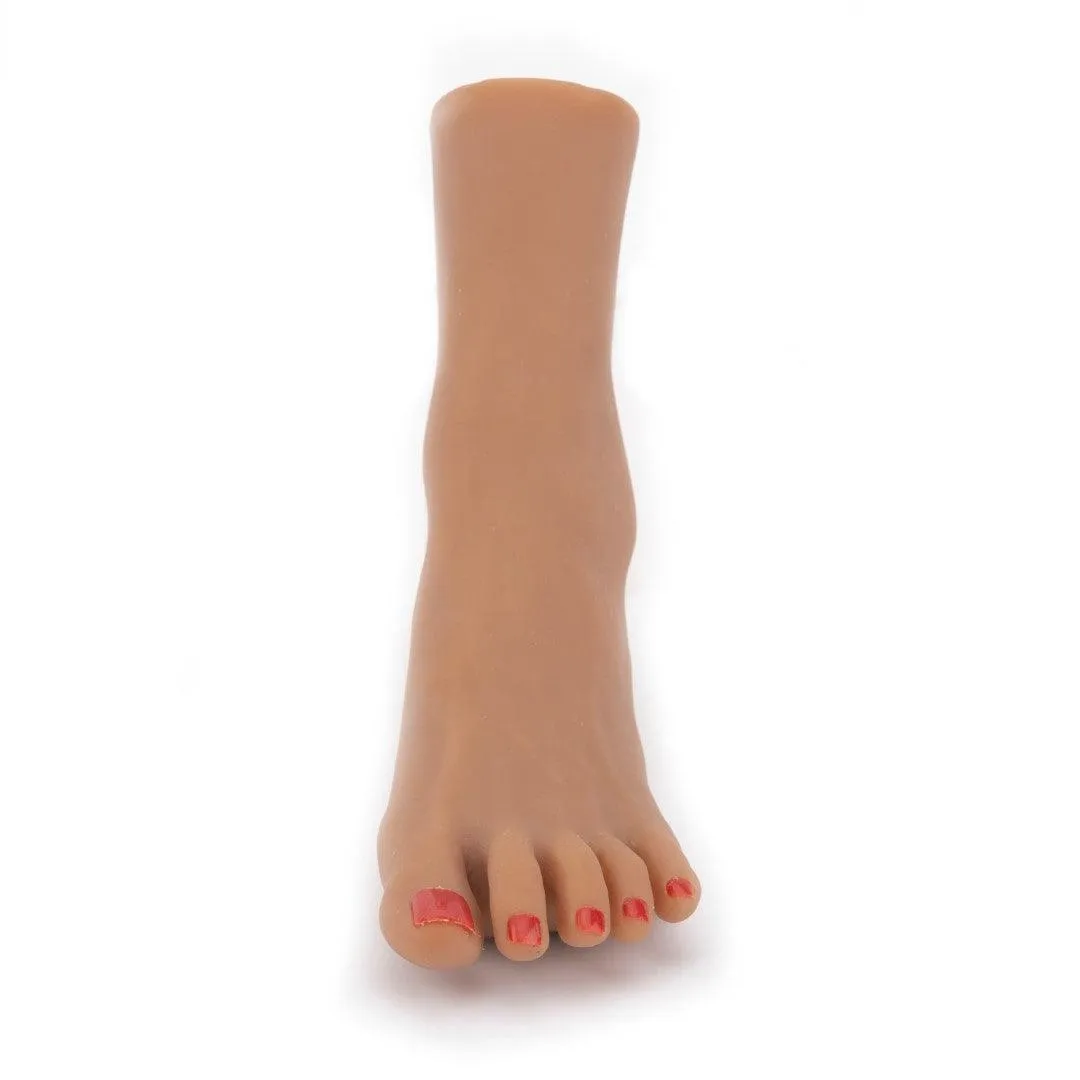 Neojoy Emma Right Foot Fetish - Internal Skeleton & Toenails - 0.55 kg - Brown