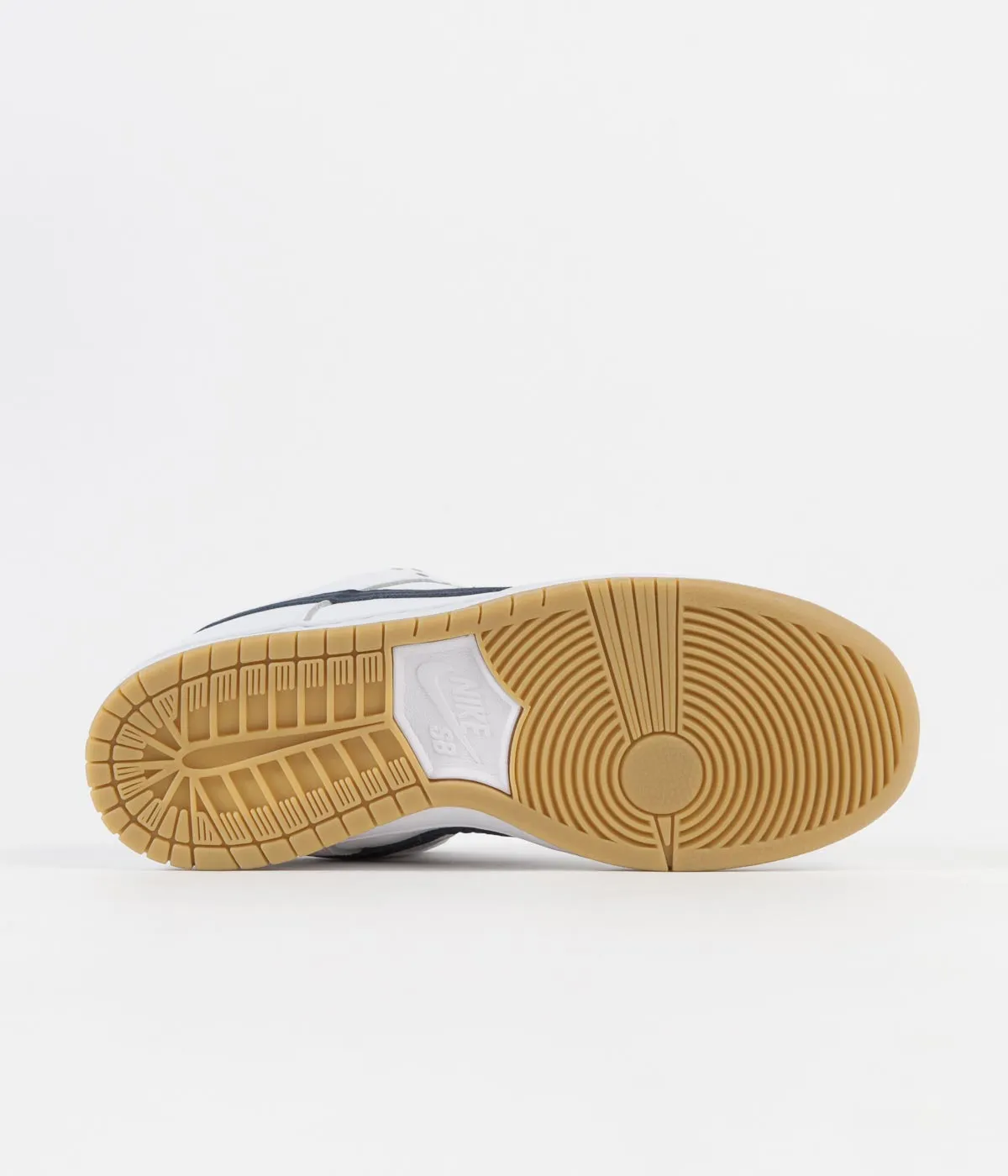 Nike SB Orange Label Dunk Low Pro Shoes - White / Navy - White - Safety Orange
