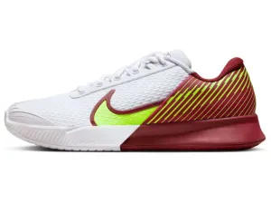 Nike Vapor Pro 2 White/Lime Blast-Red Men's Tennis Shoes - 2023 NEW ARRIVAL