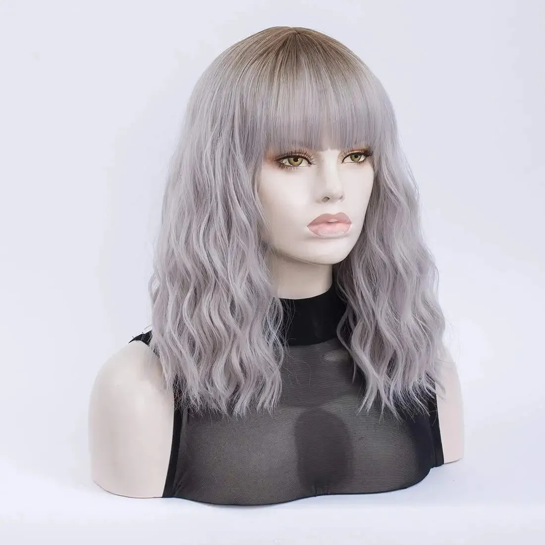 Ombre Grey Bob Hair Wigs