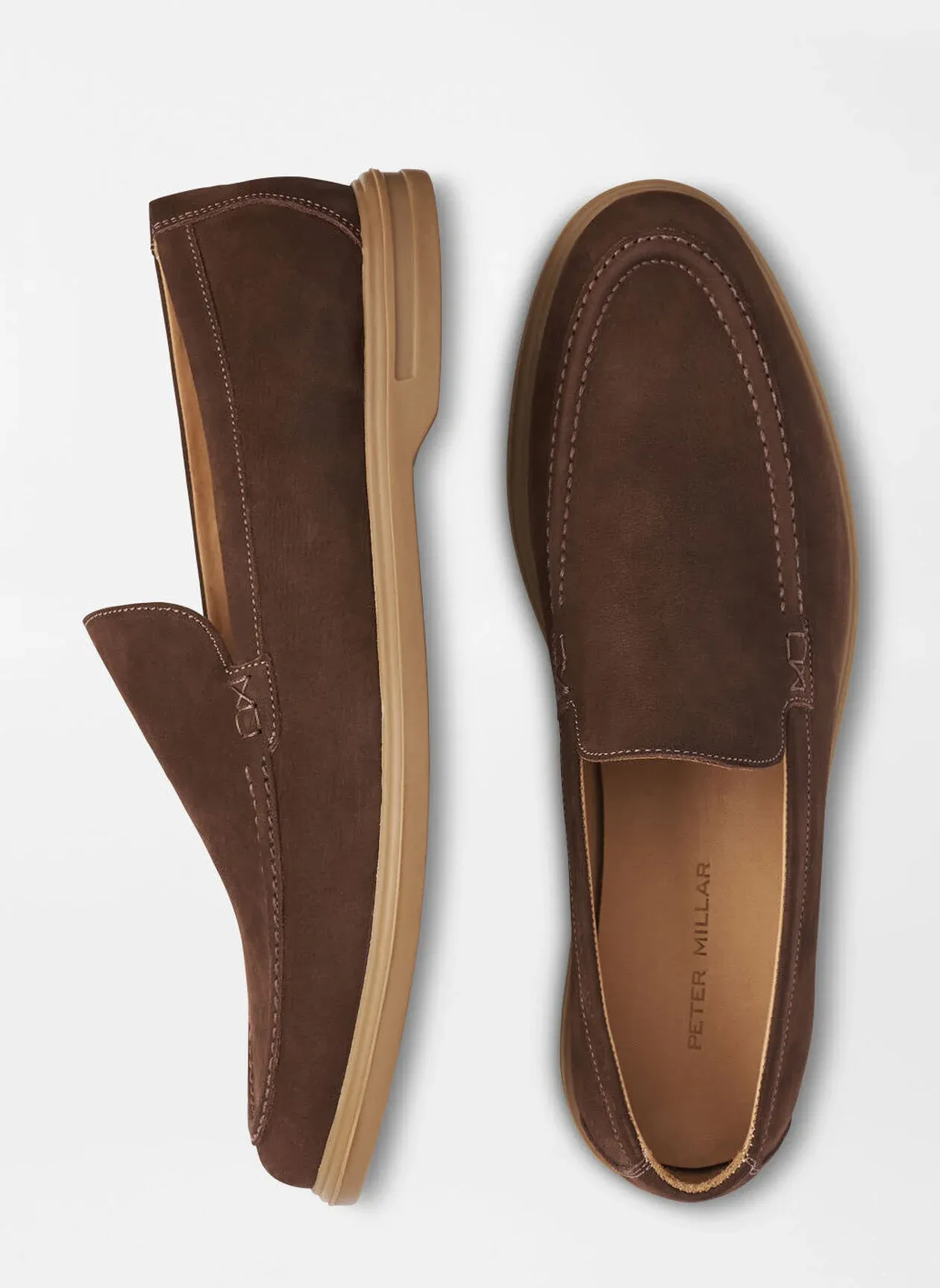 Peter Millar Men's Excursionist Nubuck Venetian Loafer - WALNUT