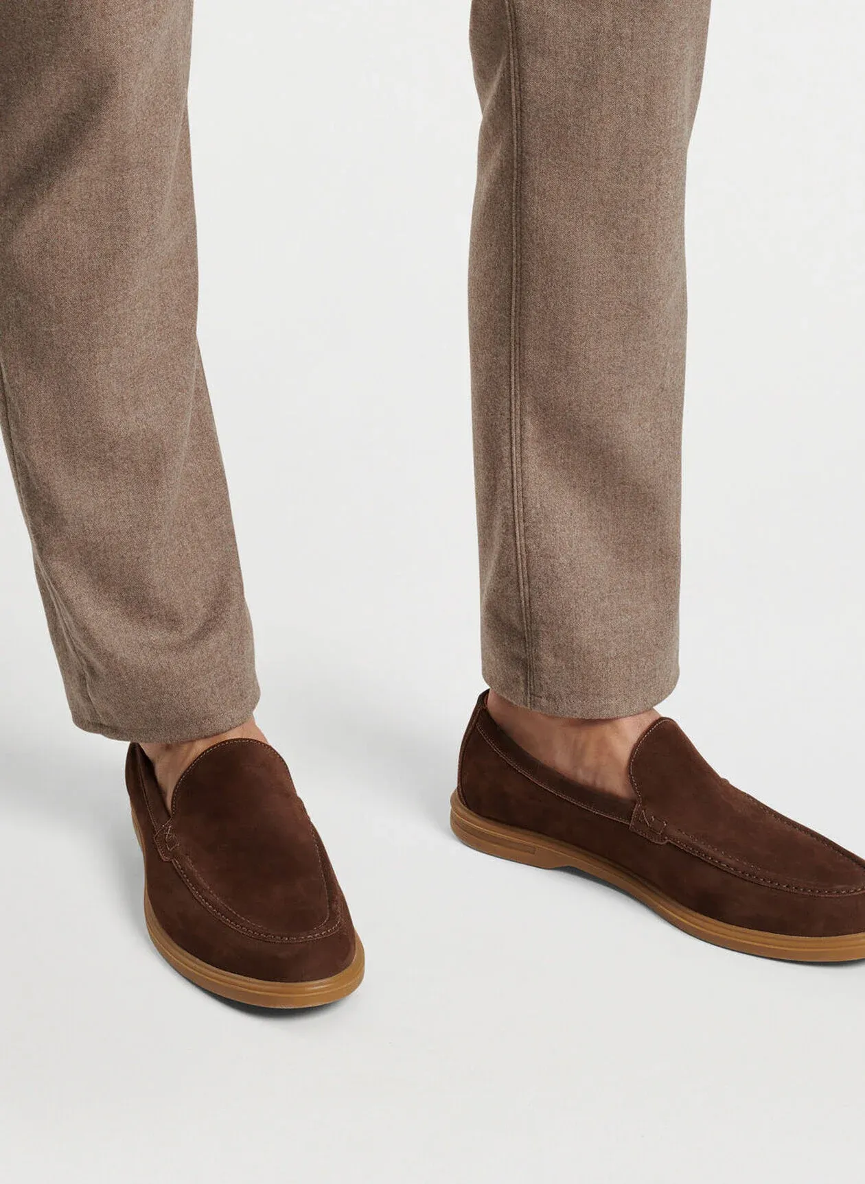 Peter Millar Men's Excursionist Nubuck Venetian Loafer - WALNUT