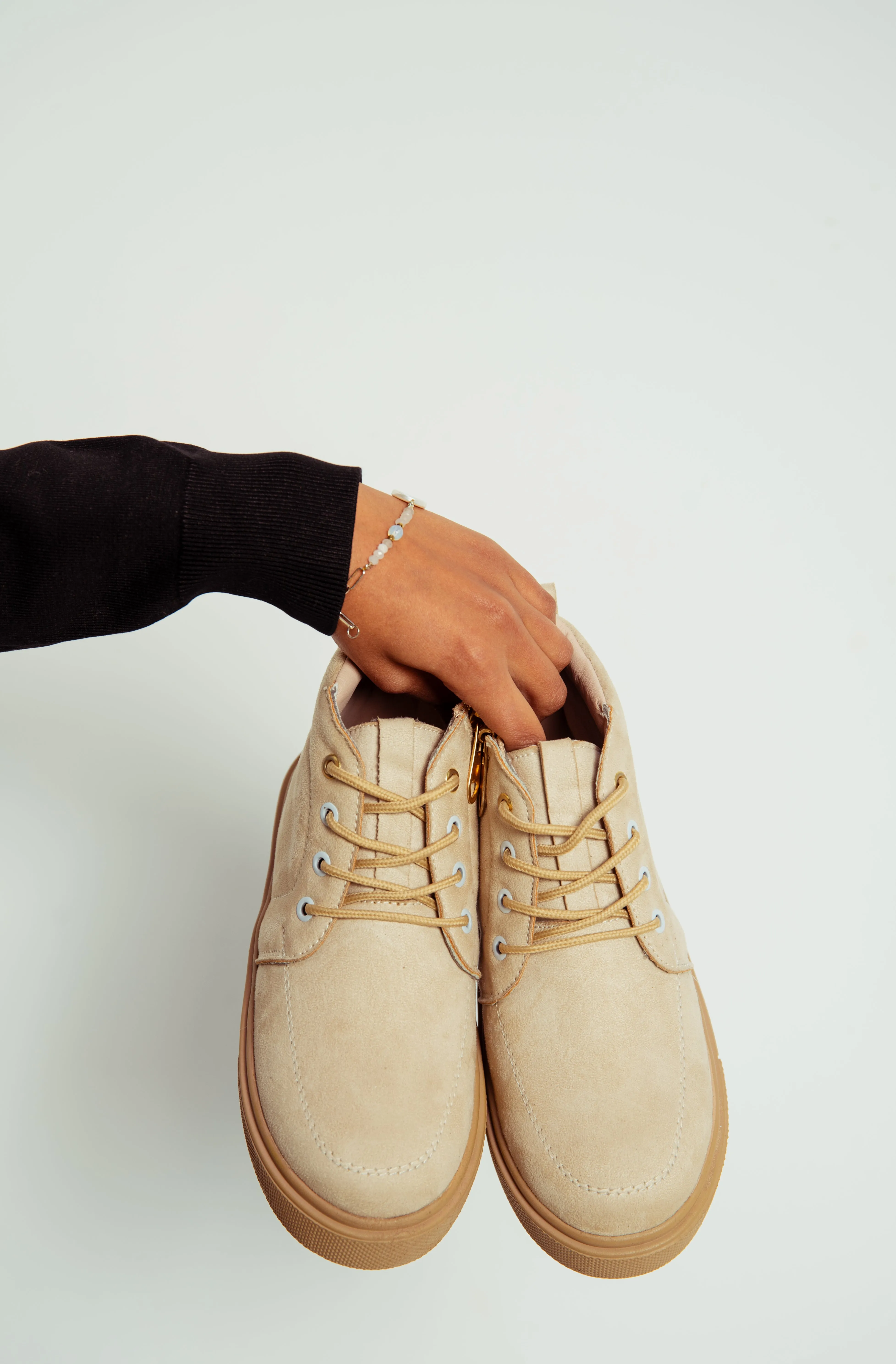 Plain Laceup Suede Ankle Boots