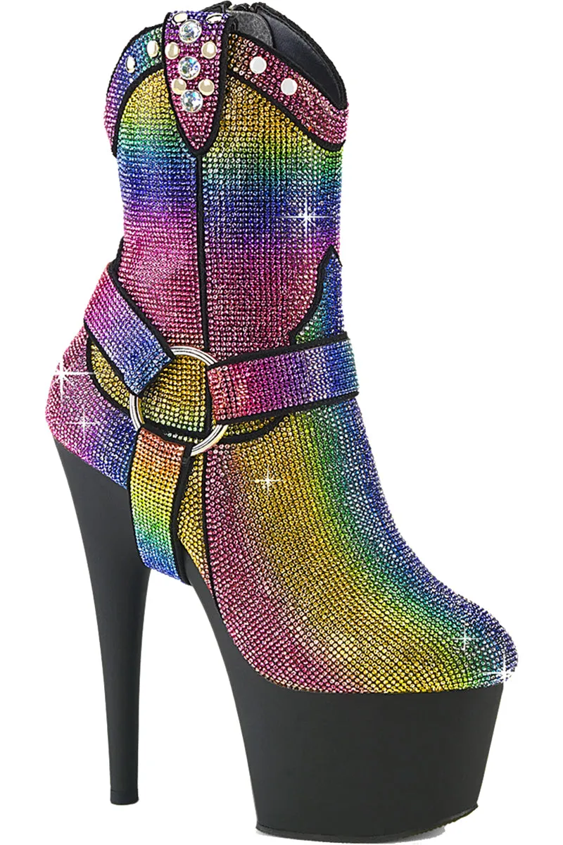 Pleaser ADORE-1029RS Rainbow Boots