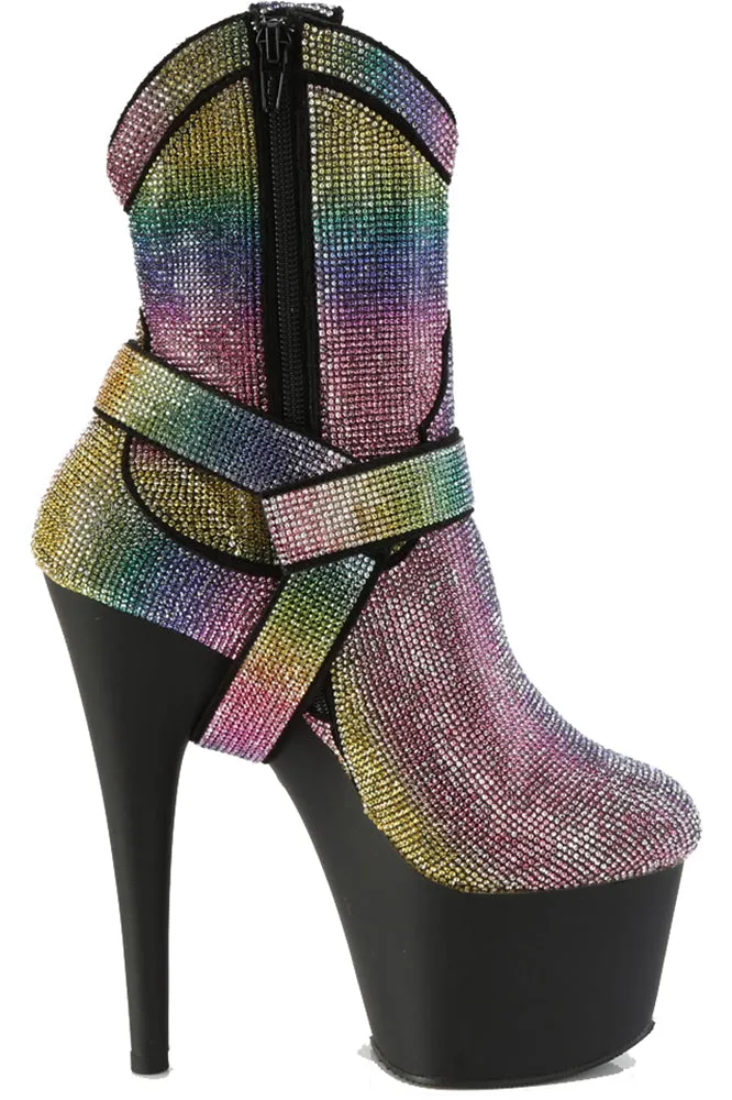 Pleaser ADORE-1029RS Rainbow Boots