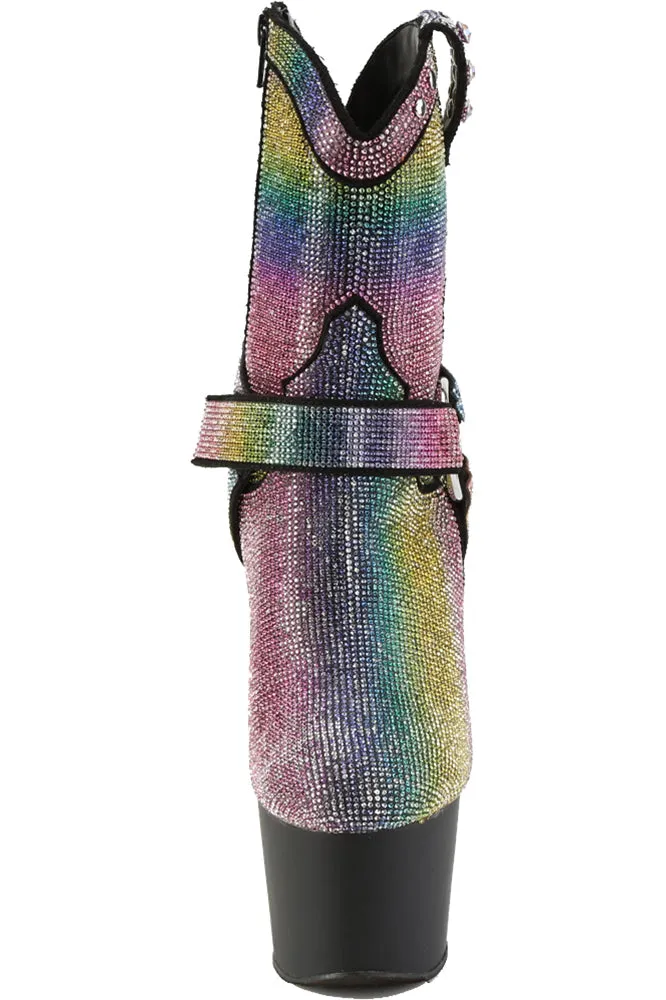 Pleaser ADORE-1029RS Rainbow Boots