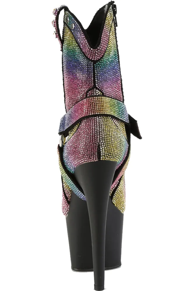 Pleaser ADORE-1029RS Rainbow Boots