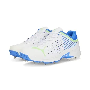 Puma 22.2 Cricket Shoes With Steel Spikes - White/Green/Blue
