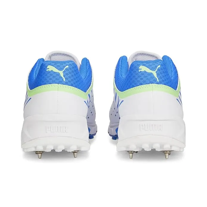 Puma 22.2 Cricket Shoes With Steel Spikes - White/Green/Blue