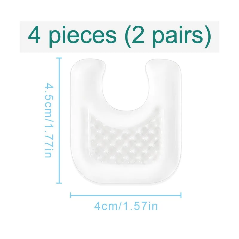 Reusable Gel Callus Pads for Feet, U-Shaped Callus Cushions, Set of 4