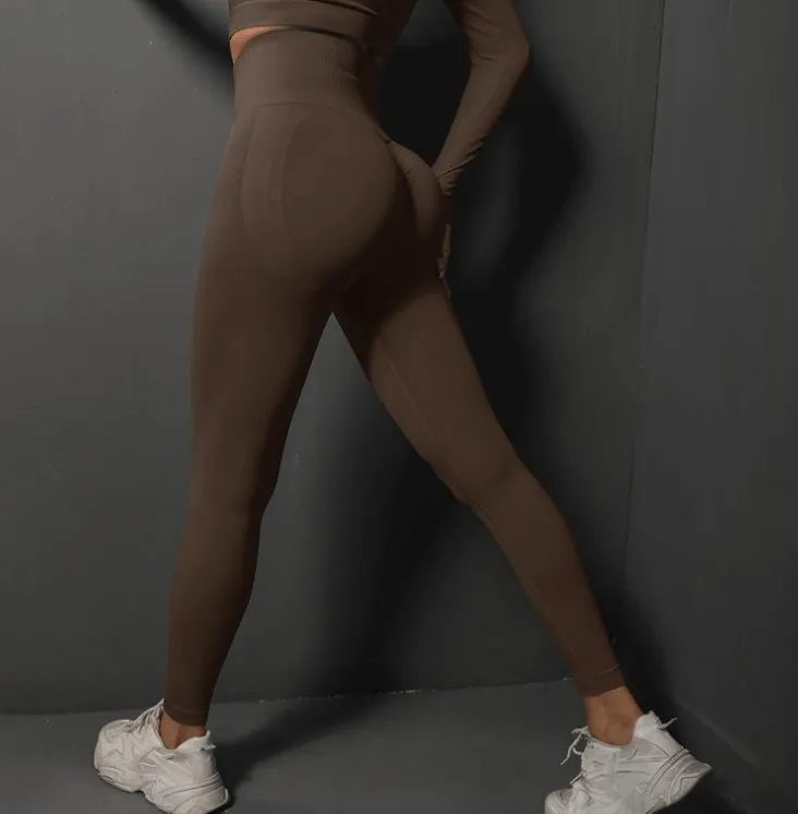 Sassy Copenhagen - Bobo Show push up leggings - Brown - Fitness shape wear (NOTE in preorder for week 3)