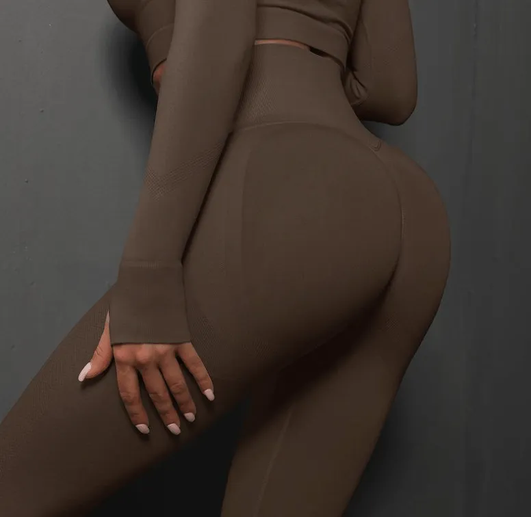 Sassy Copenhagen - Bobo Show push up leggings - Brown - Fitness shape wear (NOTE in preorder for week 3)